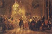 Adolf Friedrich Erdmann Menzel The Flute Concert of Frederick II at Sanssouci china oil painting artist